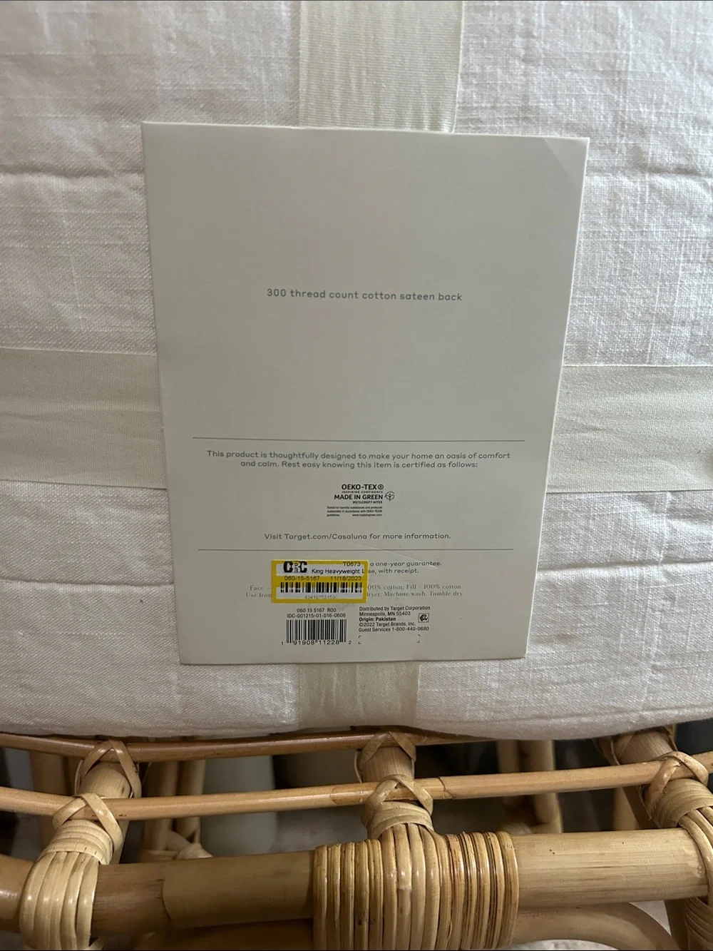 Casaluna King Heavyweight Linen Blend Quilt